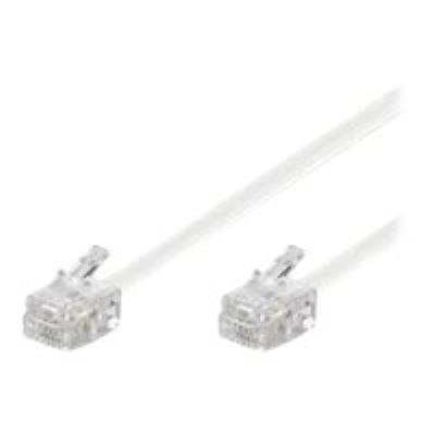 MicroConnect telefoonkabel - 3 m - wit