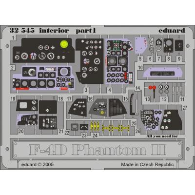 MAQUETTE F 4D PHANTOM II INT.TAMIY1/32 EDUARD 32545
