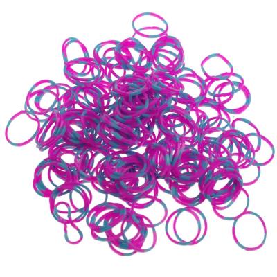 200 élastiques Loom - Octobande fuchsia et bleu - Loom