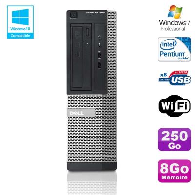 Pc dell optiplex 390 dt g630 2.7ghz 8go 250go graveur dvd wifi hdmi win 7 pro