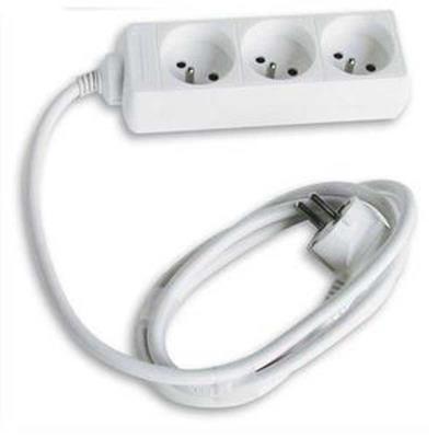 Lot de 2 Bloc multiprises électriques 3 prises électriques 1,5m