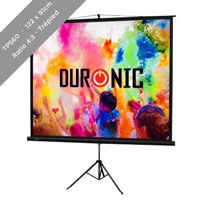 Duronic TPS60 Ecran de projection trépied 4:3 / 122 x 91 cm