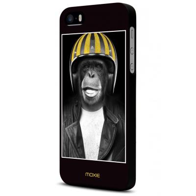 Coque rigide iPhone 5s motif Monkey Helmet Yellow