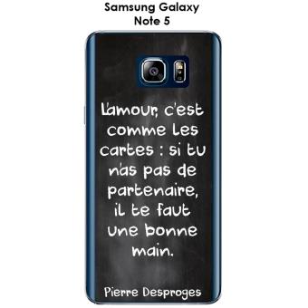 Coque Samsung Galaxy Note 5 Design Citation L Amour C Est Ecrite A La Craie Coque Et Etui Telephone Mobile Achat Prix Fnac