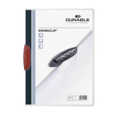 Durable swingclip chemise de classement à clip cristal rouge 2260-03