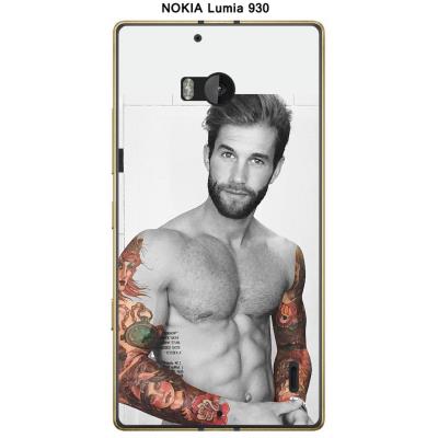 Coque Nokia Lumia 930 design Homme sexy Hipster Tatouage Noir & Blanc