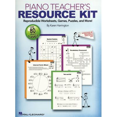 Méthodes et pédagogie HAL LEONARD KAREN HARRINGTON PIANO TEACHER'S RESOURCE KIT WORKSHEETS GAMES- Théorie - harmonie