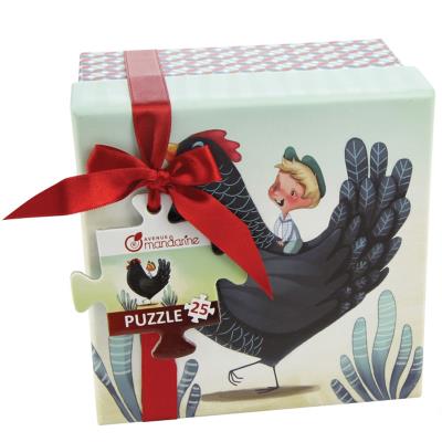 Puzzle 25 pièces : hue cocotte avenue mandarine