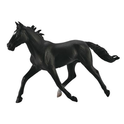Figurine cheval : standardbred etalon noir figurines collecta