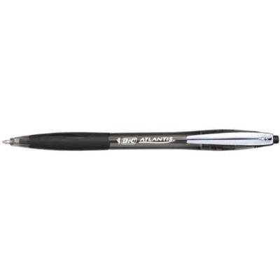 Bic stylo à bille rétractable atlantis premium 1.0, noir 902133