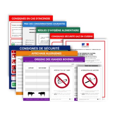 Pack affichages obligatoires restaurants