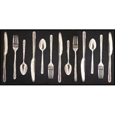 Tapis déco 1740221 tapis imprimé lunch polyamide/latex multicolore 57 x 115 cm