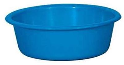 Aluminium et plastique cuvette 28 ronde 4l*bleu *rivaton