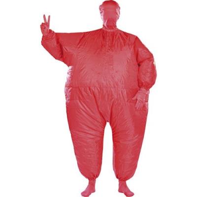 Costume gonflable monochrome - rouge