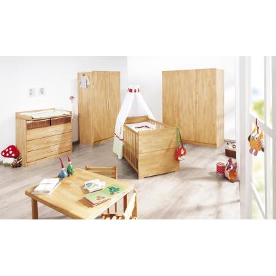 Pinolino - Lit bébé évolutif et commode à langer – Massif Naturel – Natura