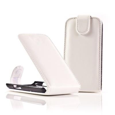 ozzzo housse coque étui cuir blanc pour samsung i9070 galaxy s advance