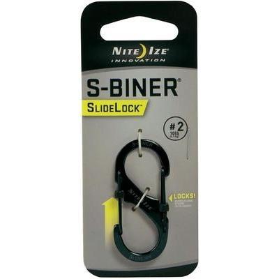 Double mousqueton s-biner sidelock t. 2, noir nite ize ni-lsb2-01-r3