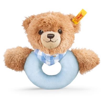 Steiff - 239601 - doudou - ours dors bien - anneau de préhension - bleu