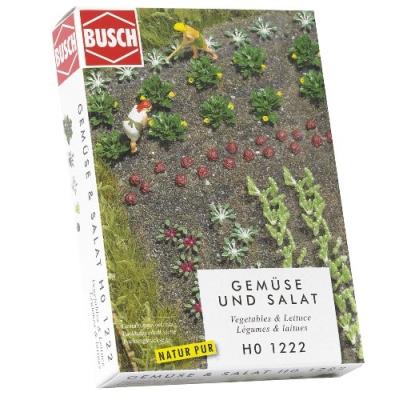 Busch environnement - bue1222 - modélisme ferroviaire - champs de légumes et salades