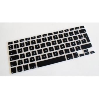 12€ sur Protection clavier noir français azerty macbook 13/15/17