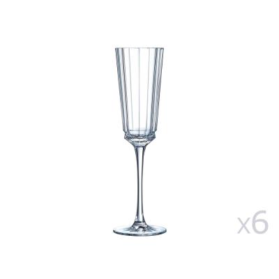 Flûte en cristallin 17cl - Lot de 6 MACASSAR
