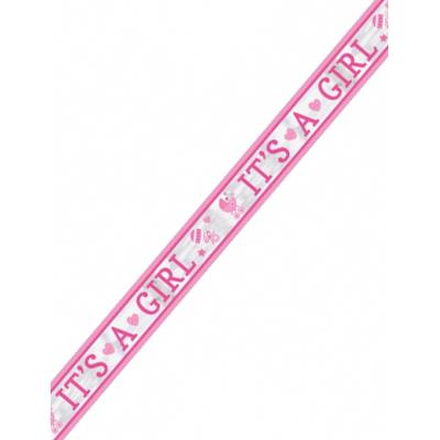 Bannière Baby shower fille (7,62 m)
