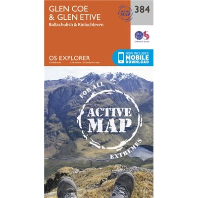 Os Explorer Map Active (384) Glen Coe (Os Explorer Active Map) (Map)