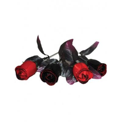 Roses rouges et noires Halloween (x4) Horreur