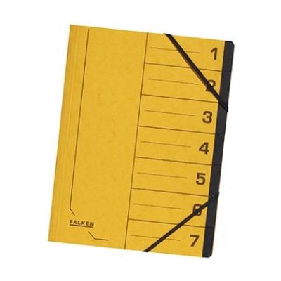Falken chemise trieur, format a4, carton, 7 compartiments 11288073