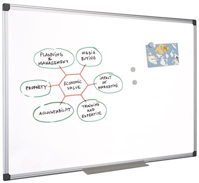 Tableau Blanc Email 045X060 + 1 Auget Porte Marqueurs