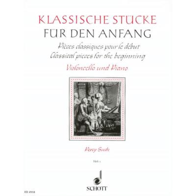 Partitions classique SCHOTT CLASSICAL PIECES FOR THE BEGINNING BAND 1 - CELLO AND PIANO Violoncelle
