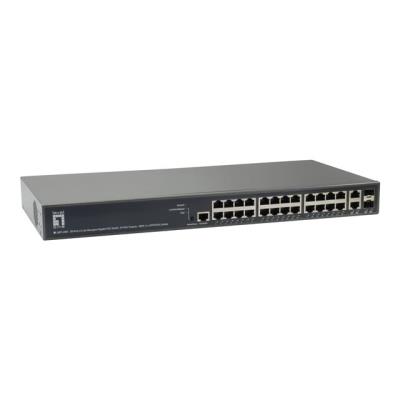 Level One GEP-2681 - switch - 26 poorten - Beheerd - rack-uitvoering