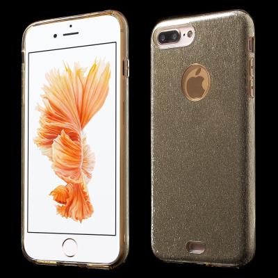 Coque en TPU pour iPhone 7 plus - 3 en 1 brillant rigide Gold