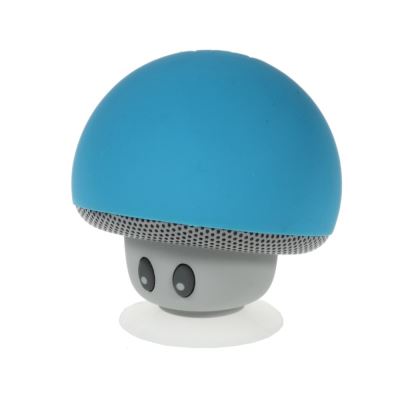 Enceinte Bluetooth Mushroom ventouse microphone - Bleue