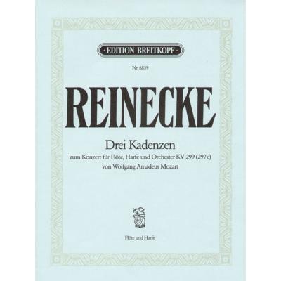 Partitions classique EDITION BREITKOPF REINECKE C. - 3 KADENZEN ZU MOZART KV 299 - HARPE Harpe