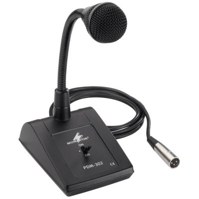 Monacor - pdm-302 - microphone pa de bureau - noir 23.5560