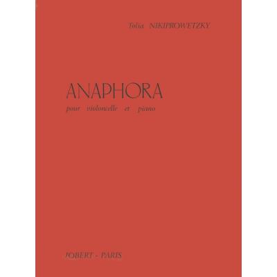 Partitions classique JOBERT NIKIPROWETZKY TOLIA - ANAPHORA - VIOLON, PIANO Violon