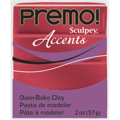 Pâte Sculpey Accent - Red glitter (rouge pailleté)