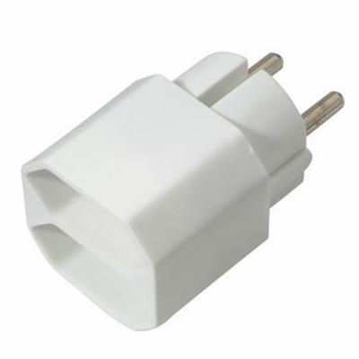 Profile-bloc multiprise domino, 2 socles, 2,5a, blanc ,