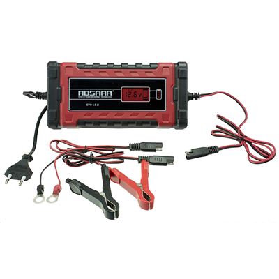 Absaar Chargeur De Batterie 158004 Evo Lithium 4 A, 6/12 V, Rouge/noir