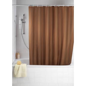 Rideau de douche anti-moisissure uni chocolat, 180 x 200 ...