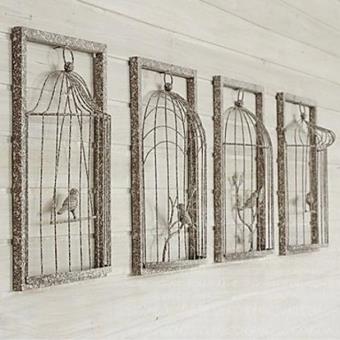Décoration Murale De Style Rustique En Forme Cage Oiseaux