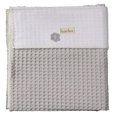 KOEKA - 1015/44-010600/100 - COUVERTURE BERCEAU ANTWERP - GRIS ARGENTÉ / BLANC