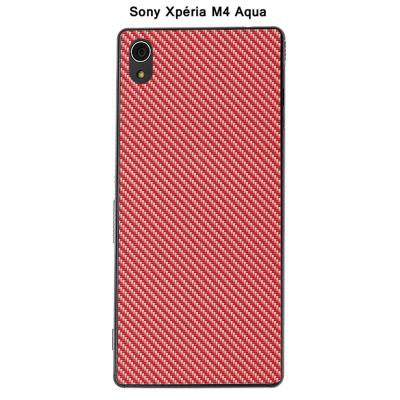Coque Sony Xpéria M4 Aqua - Carbone couleur Strawberry Ice