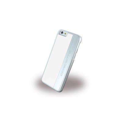 Coque iPhone 6 Plus / 6s Plus Chevrolet Corvette C7 Aluminium brossé Blanc