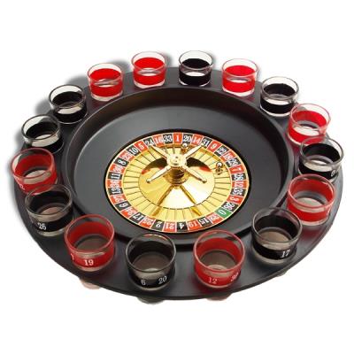Spin N Shot Jeu à boire à roulette avec 16 verres à shots et roulette de casino 