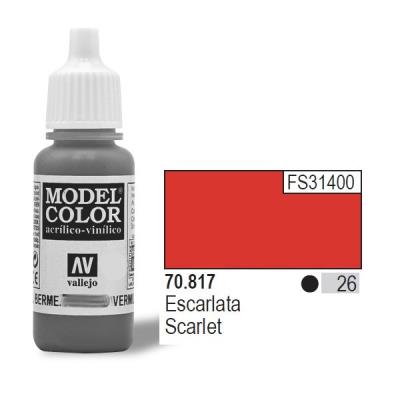Vallejo acrylic model color - scarlet - val817 vall-70817