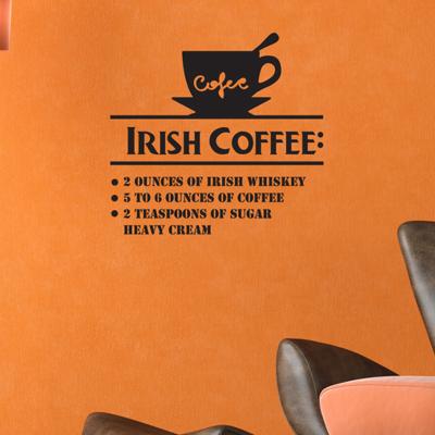 Pick and Stick Sticker Mural déco Irish - 55 x 60 cm, Noir