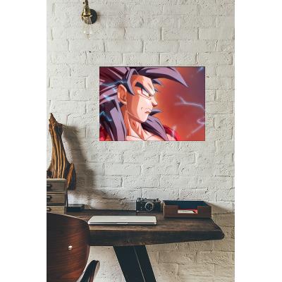 Cadre déco en plexiglas 29.7cm x 42cm épais. 3mm dragon ball gt goku super saiyan 4