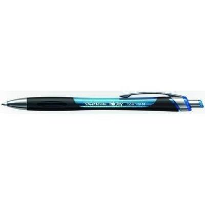 Stylo bille inkjoy 550 rétractable, pointe moyenne, encre ulv bleue, corps caoutchouc papermate s0977220